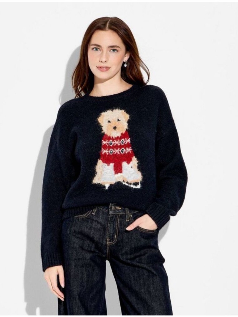 Wild Fable Heritage Navy Dog Sweater